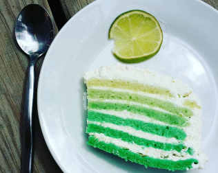 gâteau rayé au citron vert